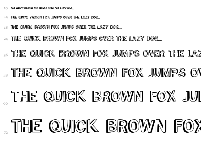MTF Toast font waterfall